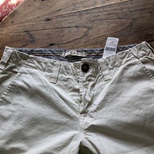 Jbrand white cotton button fly chinos